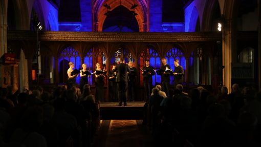 The Marian Consort, a choral group, singing at the Dunster Festival